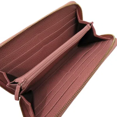 Pre-owned Gucci Beige Dusty Pink Gg Supreme Canvas Long Wallet (bi-fold) ()