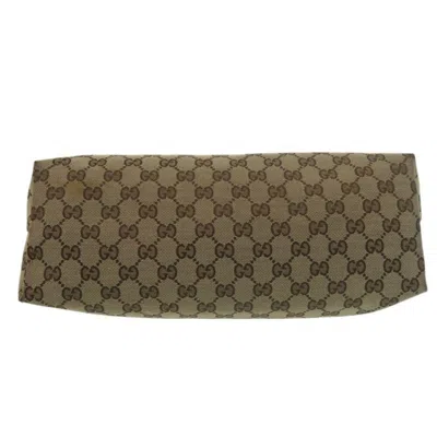 Pre-owned Gucci Beige Gg Canvas Leather Shoulder Bag () In Sand