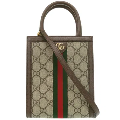 Pre-owned Gucci Beige Gg Canvas Shoulder Bag () In Sand
