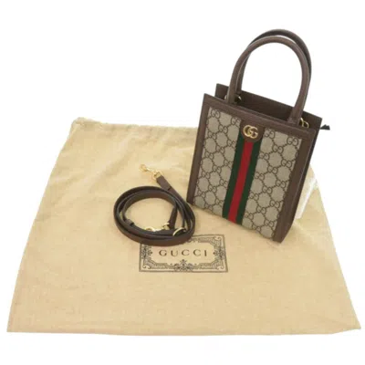 Pre-owned Gucci Beige Gg Canvas Shoulder Bag () In Sand