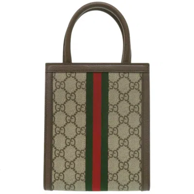 Pre-owned Gucci Beige Gg Canvas Shoulder Bag () In Sand