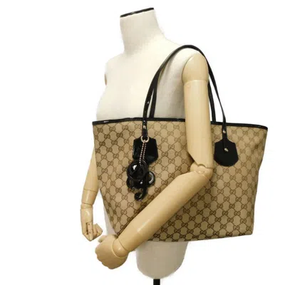 Pre-owned Gucci Beige Gg Canvas Tote Bag () In Sand