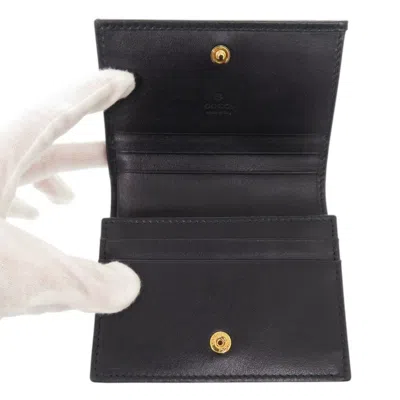 Pre-owned Gucci Beige Navy Canvas Leather Wallet (bi-fold) () In Multi