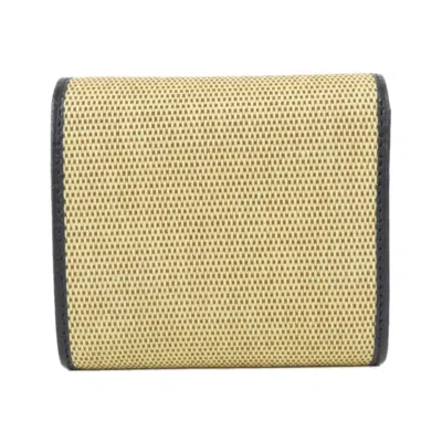 Pre-owned Gucci Beige Navy Canvas Wallet (bi-fold) () In Multi