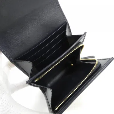 Pre-owned Gucci Beige Navy Canvas Wallet (bi-fold) () In Multi