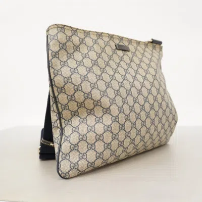 Pre-owned Gucci Beige Navy Pvc Shoulder Bag () In Multi