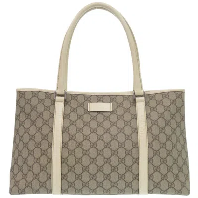 Pre-owned Gucci Beige Pvc Tote Bag () In Sand