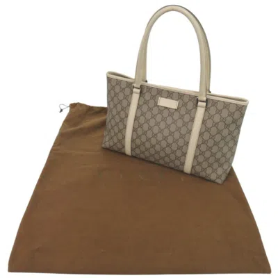 Pre-owned Gucci Beige Pvc Tote Bag () In Sand