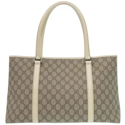 Pre-owned Gucci Beige Pvc Tote Bag () In Sand