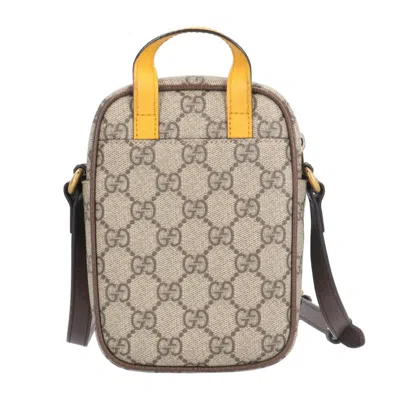 Pre-owned Gucci Beige Yellow Gg Supreme Canvas Shoulder Bag () In Multi