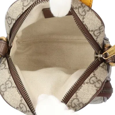 Pre-owned Gucci Beige Yellow Gg Supreme Canvas Shoulder Bag () In Multi
