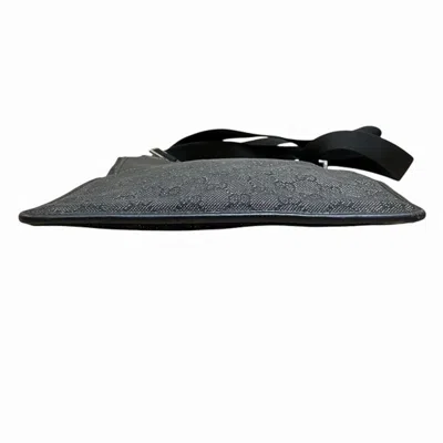 Pre-owned Gucci Black Canvas Leather Shoulder Bag ()