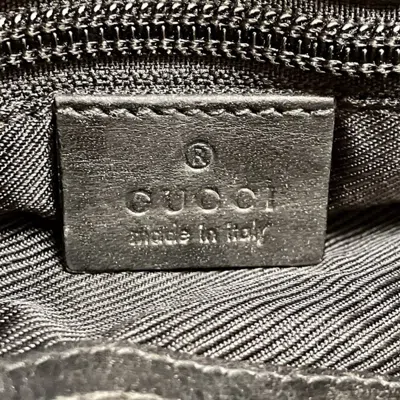 Pre-owned Gucci Black Canvas Leather Shoulder Bag ()