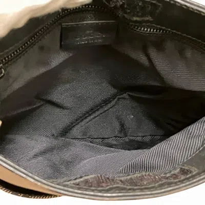 Pre-owned Gucci Black Canvas Leather Shoulder Bag ()