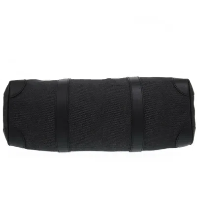 Pre-owned Gucci Black Denim Leather Boston Bag Handbag ()