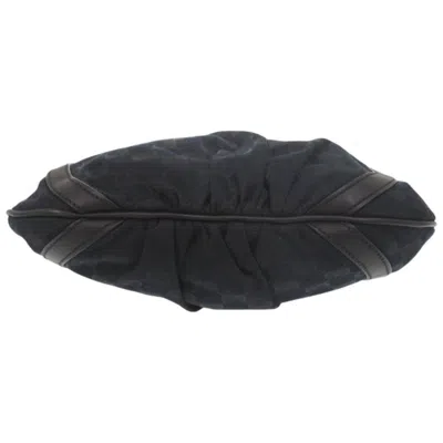 Pre-owned Gucci Black Gg Canvas Leather Shoulder Bag ()