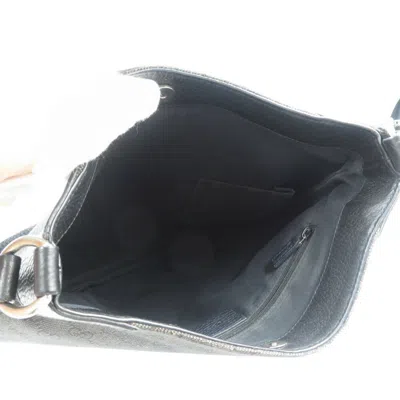 Pre-owned Gucci Black Gg Canvas Leather Shoulder Bag ()
