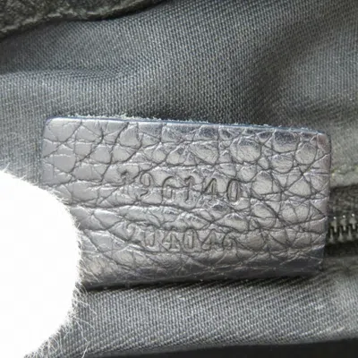Pre-owned Gucci Black Gg Canvas Leather Shoulder Bag ()