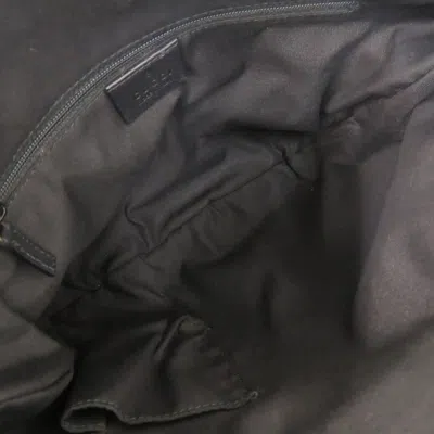 Pre-owned Gucci Black Gg Canvas Leather Shoulder Bag ()