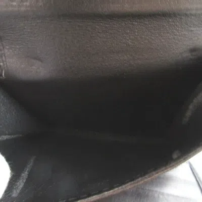 Pre-owned Gucci Black Gg Canvas Leather Wallet (tri-fold) ()