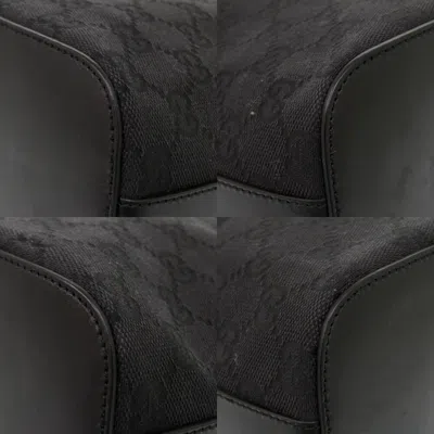 Pre-owned Gucci Black Gg Canvas Shoulder Bag ()