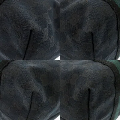 Pre-owned Gucci Black Green Canvas Tote Bag () In Multi