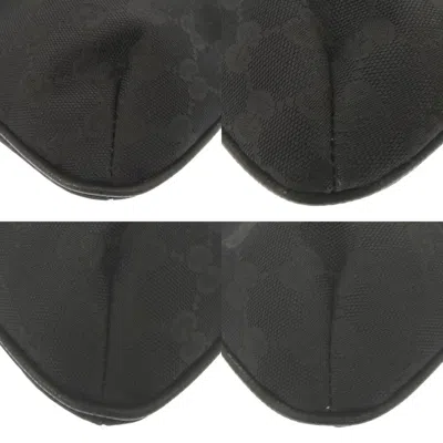 Pre-owned Gucci Black Green Red Color Gg Canvas Leather Shoulder Bag () In Multi