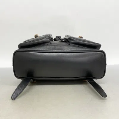 Pre-owned Gucci Black Leather Backpack ()