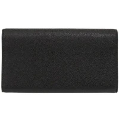 Pre-owned Gucci Black Leather Long Wallet (bi-fold) ()