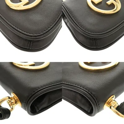 Pre-owned Gucci Black Leather Pouch Shoulder Bag ()