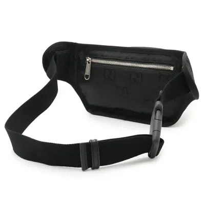 Pre-owned Gucci Black Nylon Canvas Leather Fanny Pack Sling Bag ()