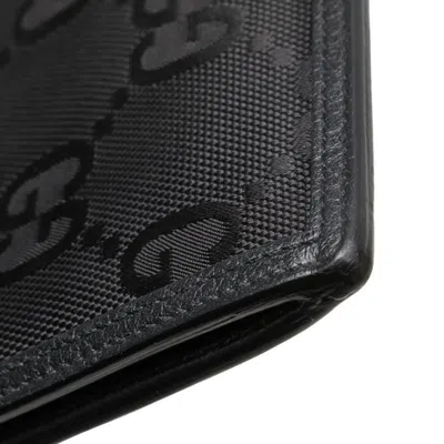 Pre-owned Gucci Black Nylon Leather Clutch Bag ()