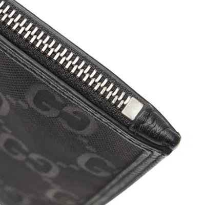 Pre-owned Gucci Black Nylon Leather Clutch Bag ()
