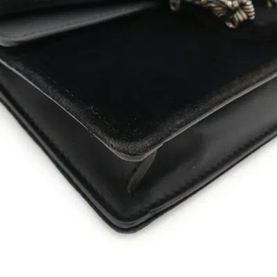 Pre-owned Gucci Black Suede Leather Clutch Bag Shoulder Bag ()