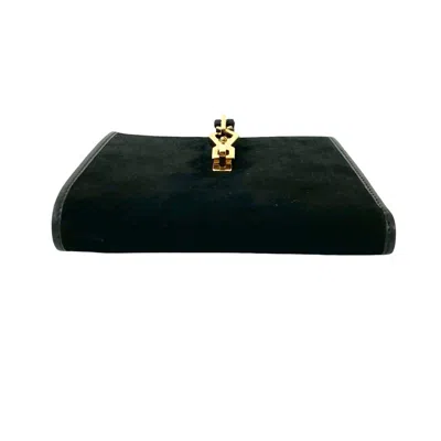 Pre-owned Gucci Black Suede Leather Wallet (bi-fold) ()