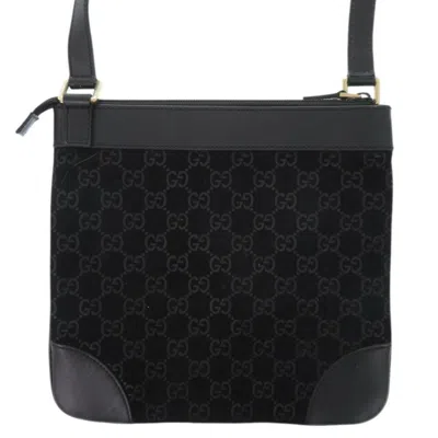 Pre-owned Gucci Black Suede Shoulder Bag ()