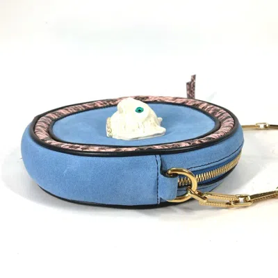 Pre-owned Gucci Blue Suede Pochette Shoulder Bag ()