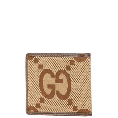 Pre-owned Gucci Brown Canvas Leather Wallet (bi-fold) ()