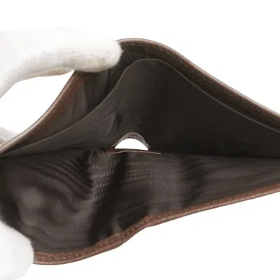 Pre-owned Gucci Brown Canvas Leather Wallet (bi-fold) ()