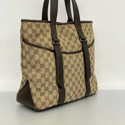 Pre-owned Gucci Brown Canvas Tote Bag ()