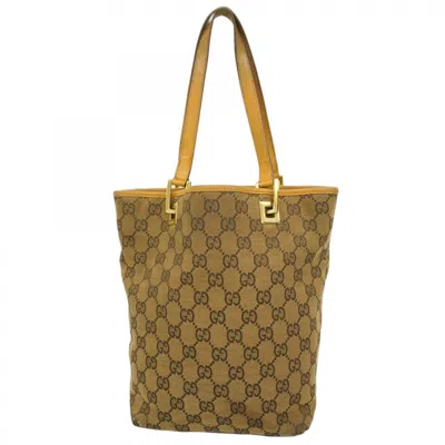 Pre-owned Gucci Brown Canvas Tote Bag ()