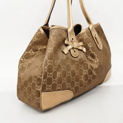 Pre-owned Gucci Brown Canvas Tote Bag ()