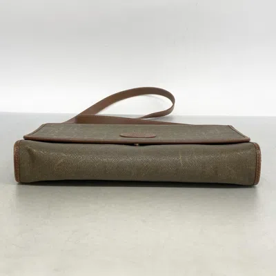 Pre-owned Gucci Brown Khaki Canvas Shoulder Bag () In Multi