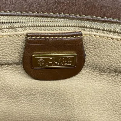 Pre-owned Gucci Brown Khaki Canvas Shoulder Bag () In Multi