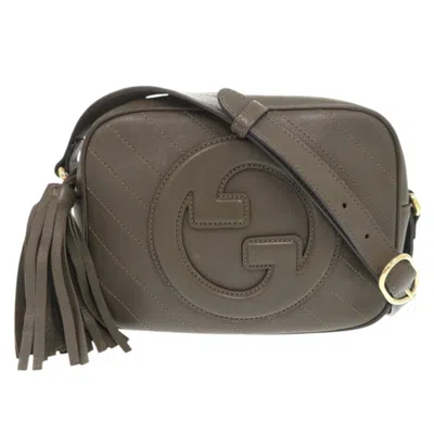 Pre-owned Gucci Brown Leather Shoulder Bag ()