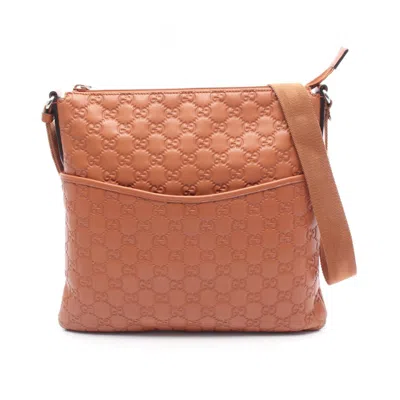 Pre-owned Gucci Brown Leather Shoulder Bag ()