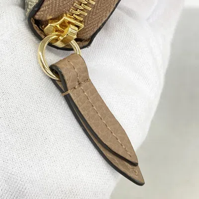 Pre-owned Gucci Brown Pink Pvc Leather Long Wallet (bi-fold) () In Multi