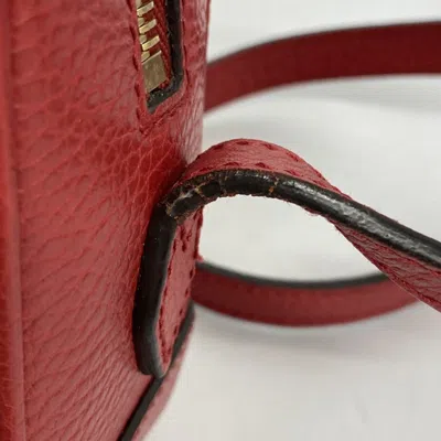 Pre-owned Gucci Brown Red Color Canvas Shoulder Bag () In Multi