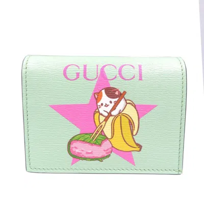 Pre-owned Gucci Emerald Emerald Green Leather Wallet (bi-fold) ()