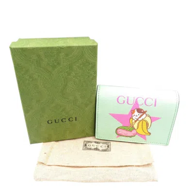 Pre-owned Gucci Emerald Emerald Green Leather Wallet (bi-fold) ()